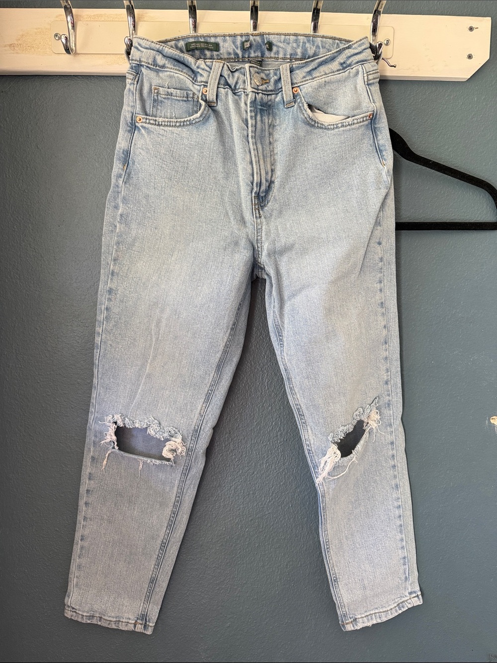 wild fable Light Blue High-Rise Distressed Jeans